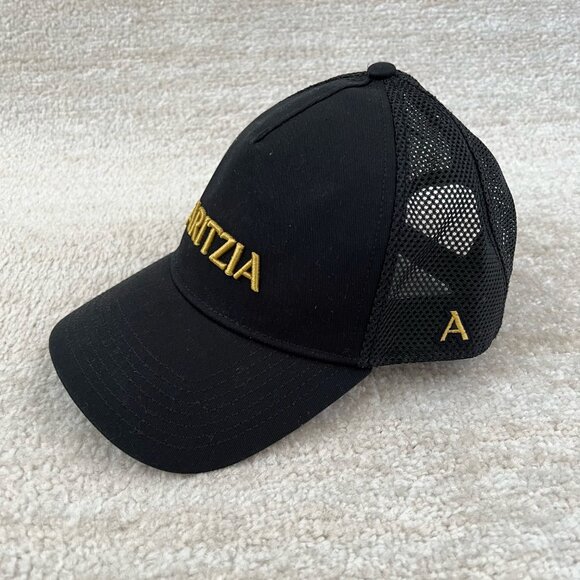Aritzia Detour Black Gold Trucker Hat - Picture 1 of 6